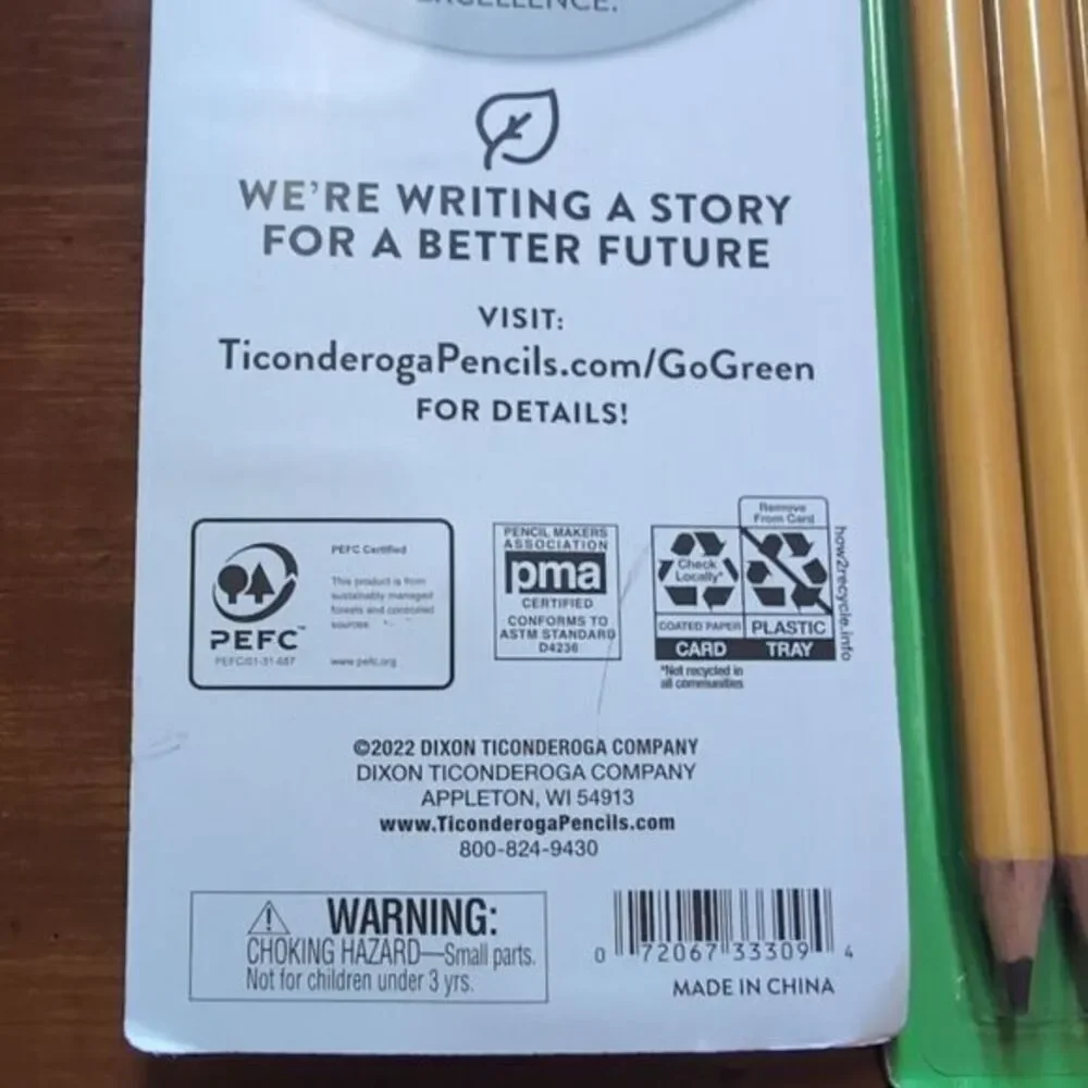 Ticonderoga My First Pencil #2 HB 4 Count W/ Sharpener 33309 LOT OF 3‎ New